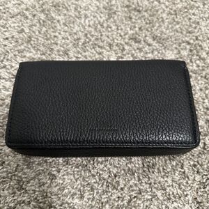 IWC International Watch Company Black Leather Case w/ Two Watch Travel Pouch
